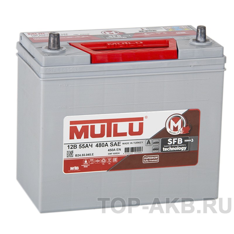 Mutlu Calcium Silver 65B24R 55L 450А уз. кл. (238x129x227) B24.55.045.F - SMF M3