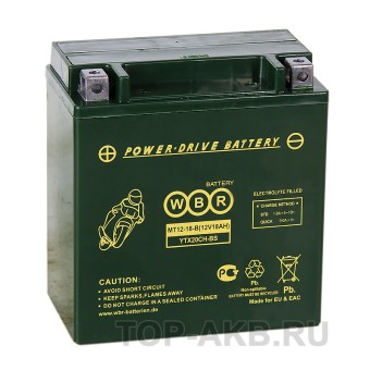 WBR MT12-18-B AGM 18 Ач 270А прямая пол. (150x87x161) YTX20CH-BS