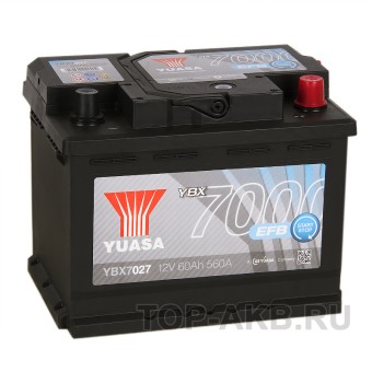 YUASA YBX7027 60 Ач 560А обр. пол. (242x175x190) EFB
