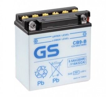 GS CB9-B 12V 9Ah 115A (136x76x142) прям. пол. Heavy Duty сухозаряж. GS YUASA