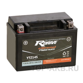 RDrive YTZ14S 12V 11Ah 230А прям. пол. AGM (150x87x110) eXtremal PLATINUM