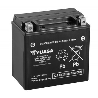 Yuasa YTX14L-BS - 12 Ач 200А (150x87x145) обр. пол. AGM сухоз.