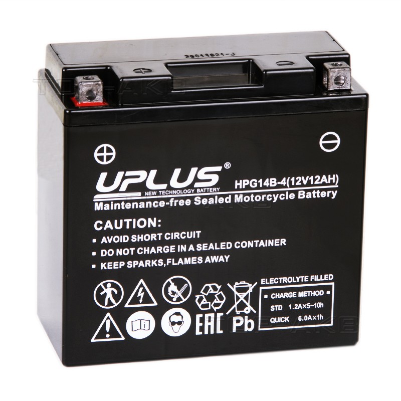 Uplus HPG14B-4 12V 12Ah 210А прям. пол. (150x69x145) Nano GEL