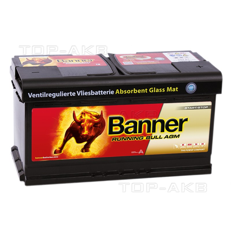 BANNER Running Bull AGM Start-Stop (592 01) 92R 850A 354x175x190