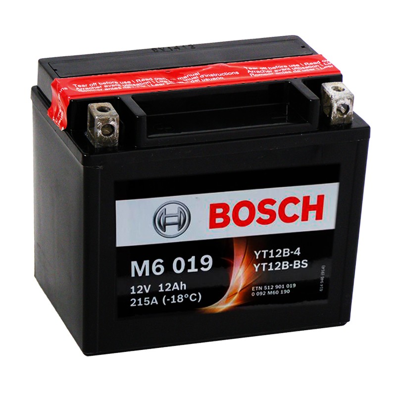 Bosch Moto AGM 12 Ач 215А (151x70x131) M60190 прямая пол. Bosch Moto AGM 12 Ач 215А (151x70x131) M60190 прямая пол.