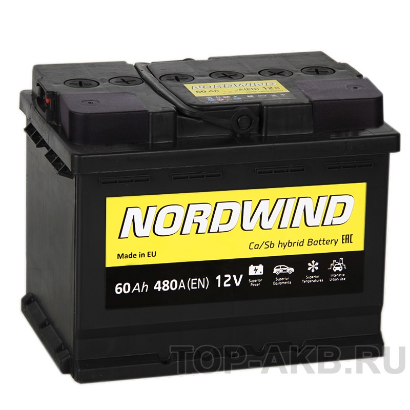 Nordwind 60R 480А 242x175x190 Nordwind 60R 480А 242x175x190
