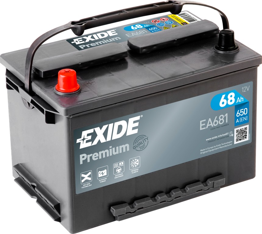 Exide Premium EA681 12v 68Ah 650A (306x192x192) для Ford Explorer