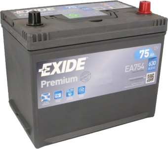 Exide Premium 75R (630А 261x173x225) EA754