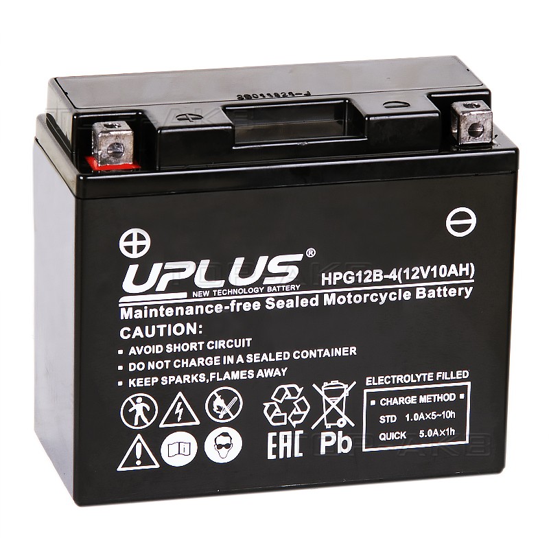 Uplus HPG12B-4 12V 10Ah 175А прям. пол. (150x69x130) Nano GEL Uplus HPG12B-4 12V 10Ah 175А прям. пол. (150x69x130) Nano GEL