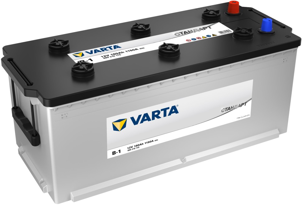 VARTA Стандарт 180 Ач 1150A прям. пол. (513x223x223) 6СТ-180.4 B-1