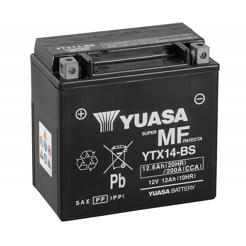Yuasa YTX14-BS - 12 Ач 200А (151x88x146) прям. пол. AGM сухозаряж. Yuasa YTX14-BS - 12 Ач 200А (151x88x146) прям. пол. AGM сухозаряж.