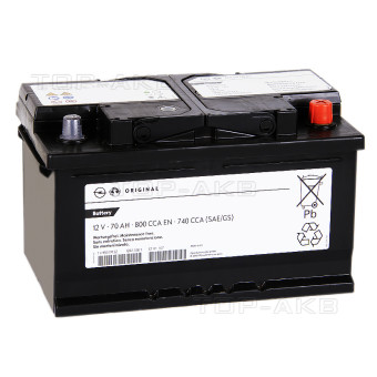 GM 70 Ач обратная пол. 800А (278x175x175) 95519152