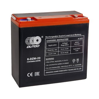 OUTDO VRLA 12V 26 Ah (6-DZM-20) e-byke 181x77x172