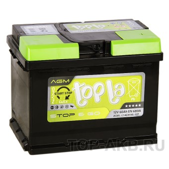 Topla AGM Stop-n-Go 60R (680A 242x175x190) 114060