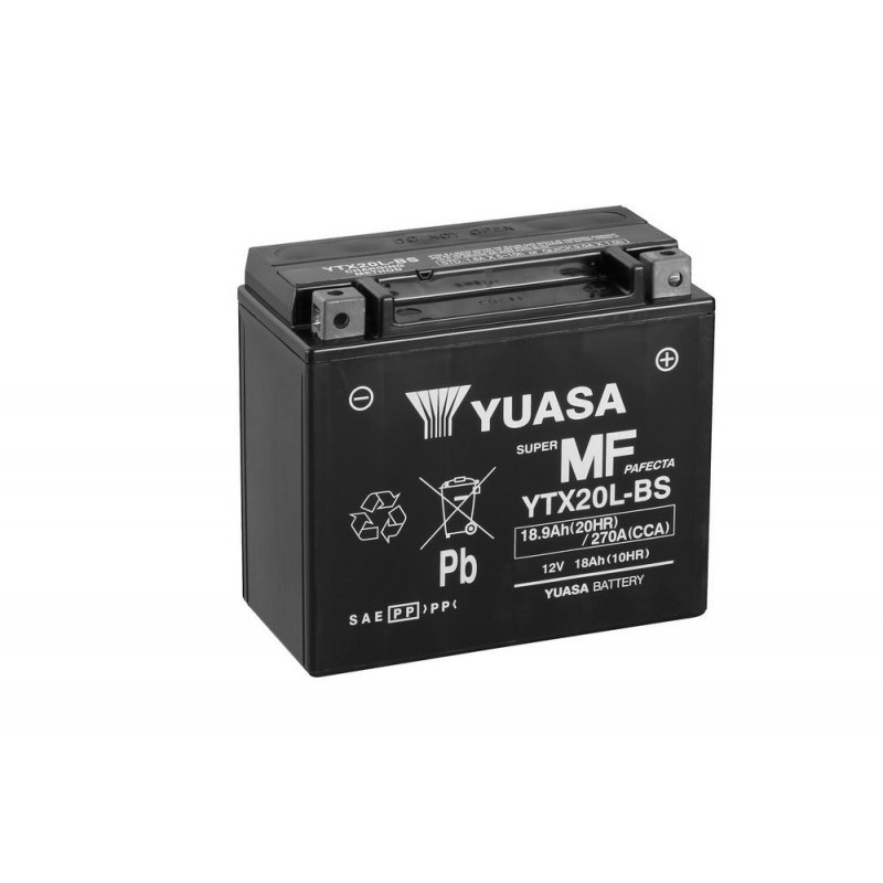 Yuasa YTX20L-BS - 18 Ач 270А (177x89x157) обр. пол. AGM сухозаряж.