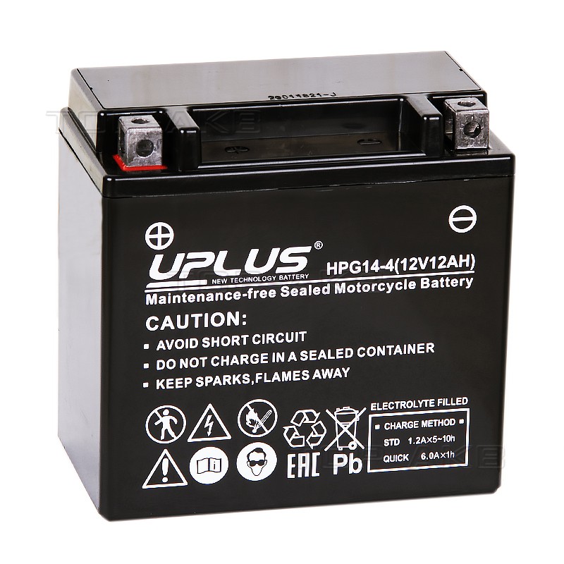 Uplus HPG14-4 12V 12Ah 200А прям. пол. (150x87x145) Nano GEL