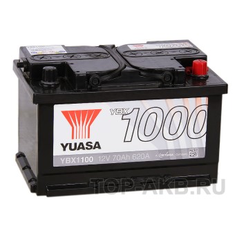 YUASA YBX1100 70 Ач обр. пол. 620А (278x175x175) низк.