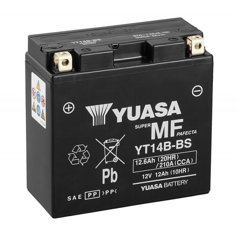 Yuasa YT14B-BS - 12 Ач 210А (150x70x145) прям. пол. AGM сухоз.