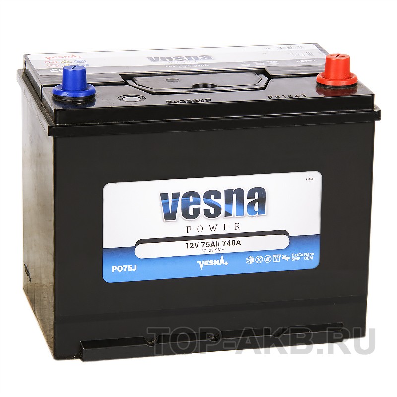 Vesna Power 75R (740A 261x173x225) 415875 57529 Vesna Power 75R (740A 261x173x225) 415875 57529
