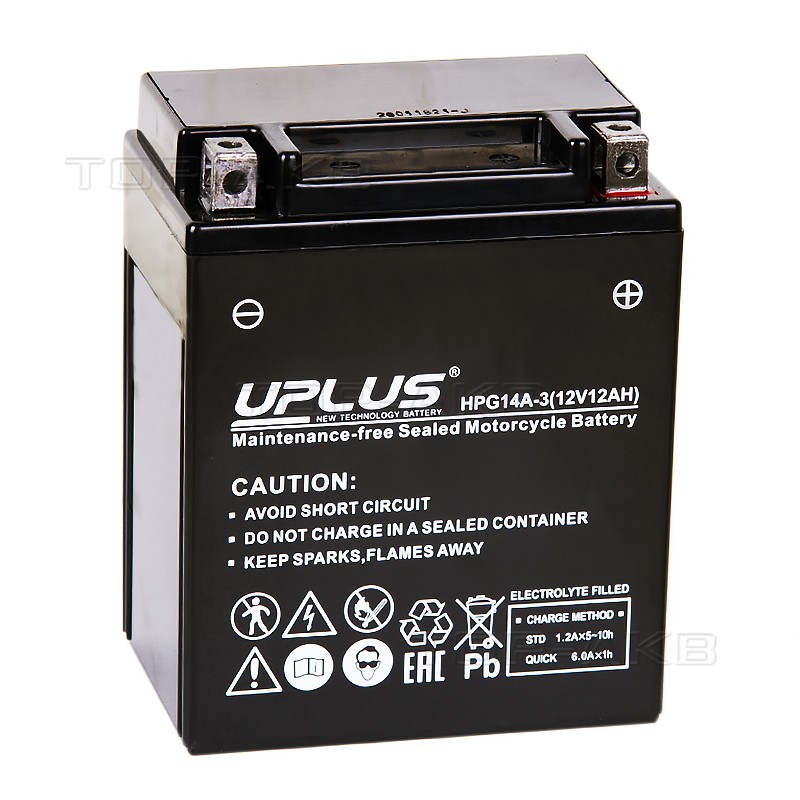 Uplus HPG14A-3 12V 12Ah 180А обр. пол. (135x90x167) Nano GEL