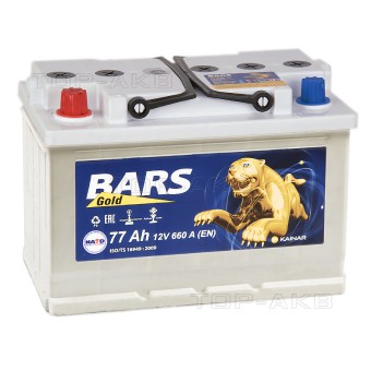 BARS 6СТ-77 АПЗ п.п. 77Ач 670A (276x175x190)