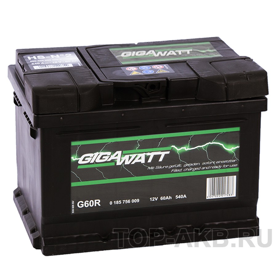Gigawatt 60R низкий 540A (242x175x175) Gigawatt 60R низкий 540A (242x175x175)