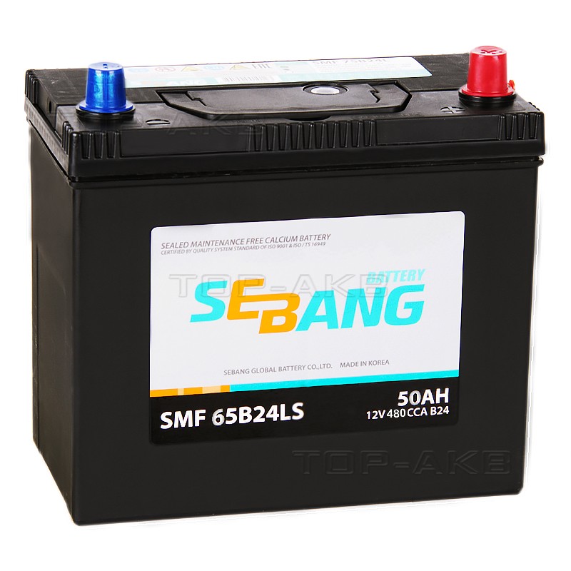 Sebang 65B24LS 50 Ач обратная пол. 480А (238x129x227)