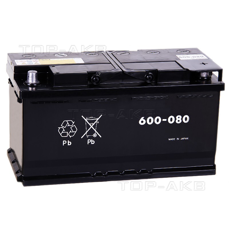 GS Yuasa EU 600-080 (L5) - 100 Ач 800A обратная пол. (353x175x190) GS Yuasa EU 600-080 (L5) - 100 Ач 800A обратная пол. (353x175x190)