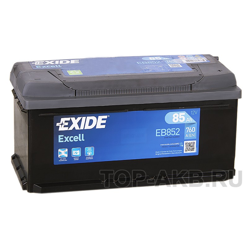 Exide Excell 85R (760A 353x175x175) EB852