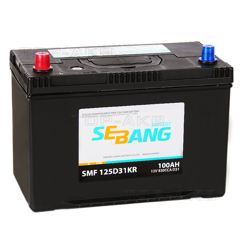Sebang 125D31KR 100 Ач прямая пол. 830А (306x173x225) Sebang 125D31KR 100 Ач прямая пол. 830А (306x173x225)