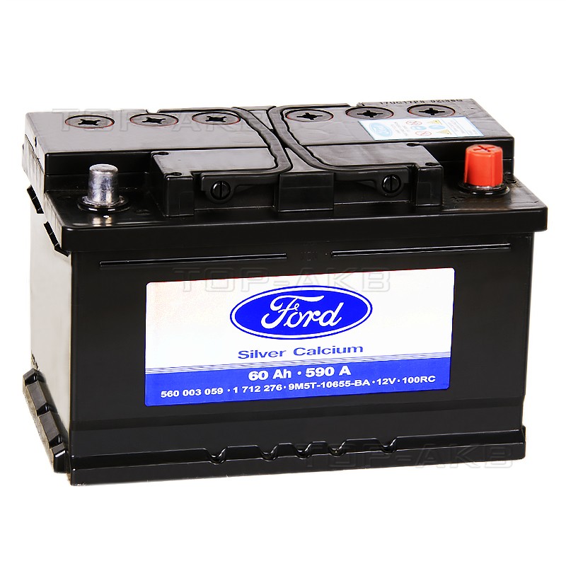 Ford Standart 60 Ач обратная пол. 590А (278x175x175) 1 712 276 Ford Standart 60 Ач обратная пол. 590А (278x175x175) 1 712 276