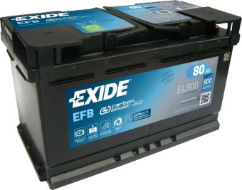 Exide Start-Stop EFB 80R (720А 315x175x190) EL800