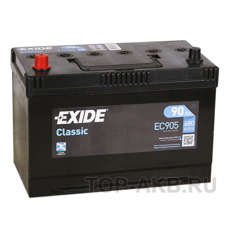 Exide Classic 90L 680A 306x173x1225 EC905 Exide Classic 90L 680A 306x173x1225 EC905