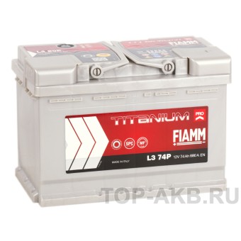 Fiamm Titanium Pro 74 Ач 680A обр. пол. (278x175x190) L3 74P
