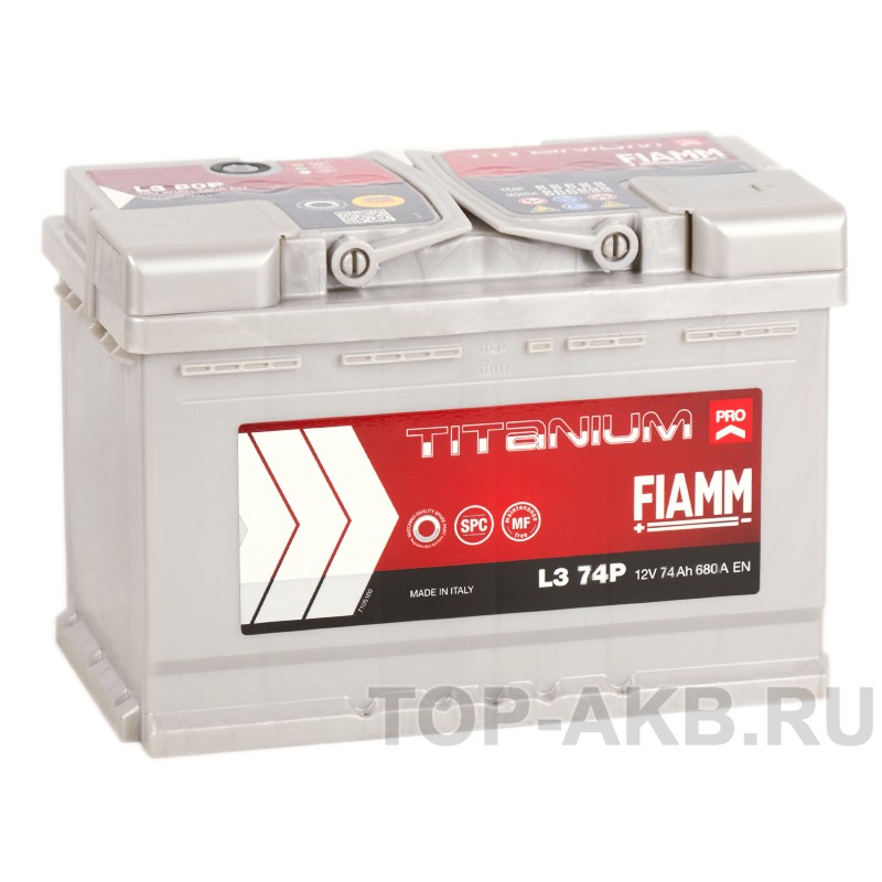 Fiamm Titanium Pro 74 Ач 680A обр. пол. (278x175x190) L3 74P
