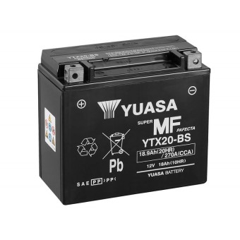 Yuasa YTX20-BS - 18 Ач 270А (175x87x155) прям. пол. AGM сухозаряж.