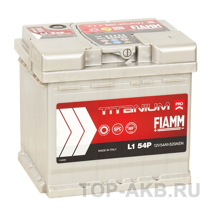 Fiamm Titanium Pro 54 Ач 520A обр. пол. (207x175x190) L1 54P