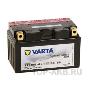 VARTA Powersports AGM TTZ10S-4/TTZ10S-BS 12V 8Ah 150А (150x87x93) прямая пол. 508 901 015, сухозар.