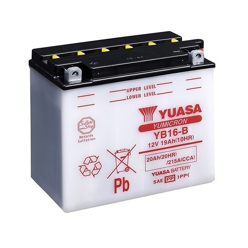 Yuasa YB16-B - 20 Ач 215A (175x100x154) прям. пол. Heavy Duty сухозаряж.
