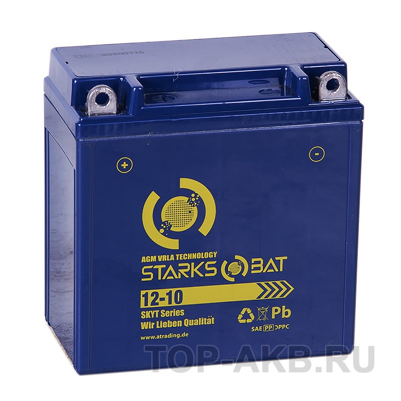 STARKS BAT YT 12-10 10 ач +- 135A (137x77x138) YB9A-A, YB9-B AGM