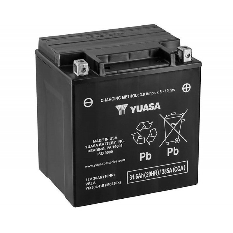 Yuasa YIX30L-BS  31 Ач 400 (165х125х175) обр. пол. AGM сухозяраж.