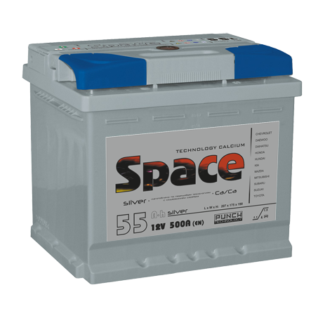 Space 6СТ-55VLA 12V 55Aч о.п. 500A (207x175x190) ca/ca (к)