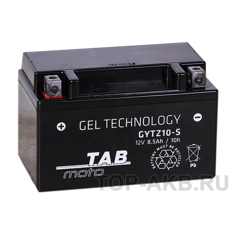 TAB Moto GEL GYTZ10S 12V 8.5Ah 110A (150х87х93) прям. пол.