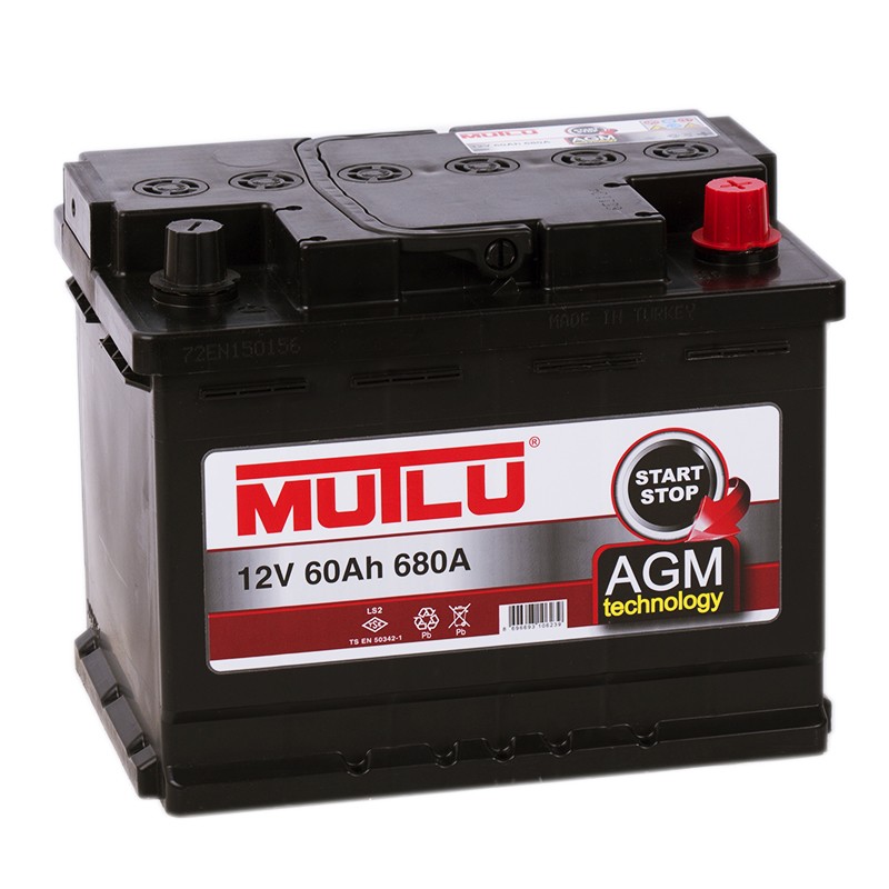 Mutlu AGM Start-Stop 60R 680A 242x175x190 гелевый Mutlu AGM Start-Stop 60R 680A 242x175x190 гелевый