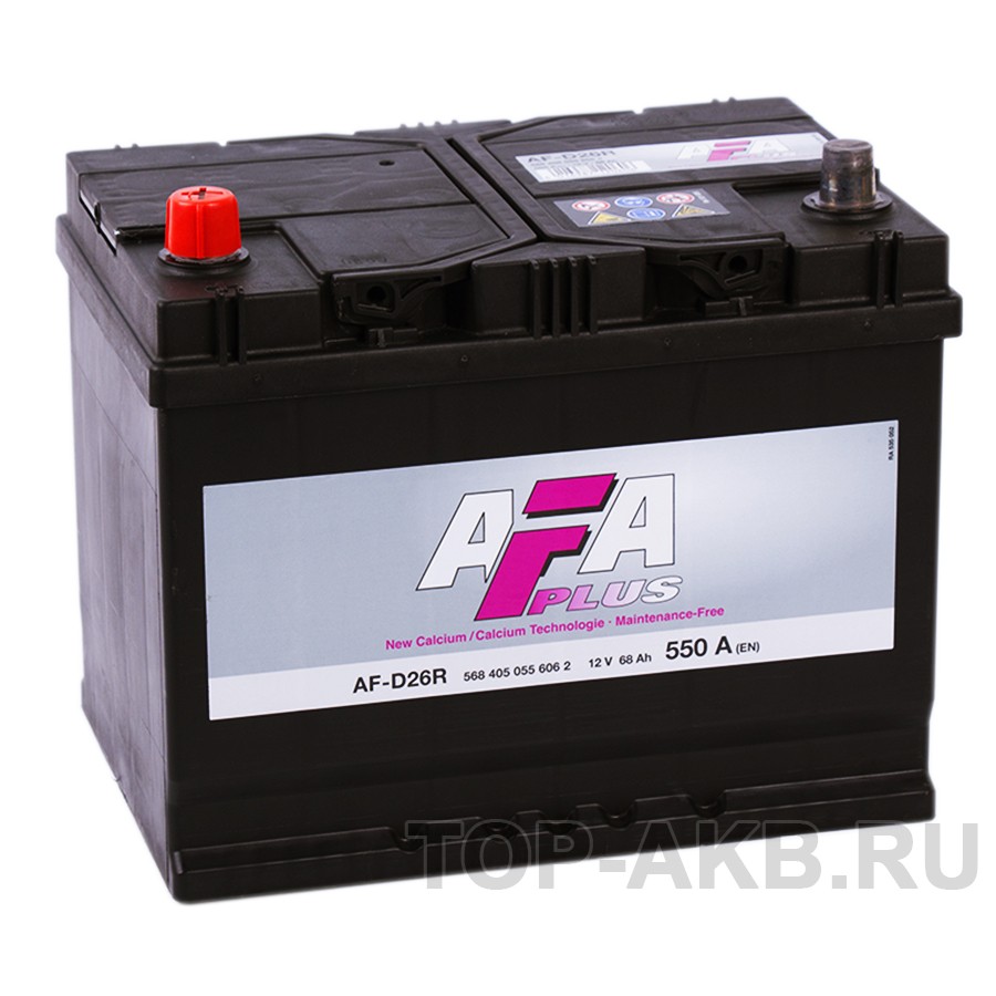 AFA Plus 68 Ач 550A прям. пол. (261x175x220) AF-D26R