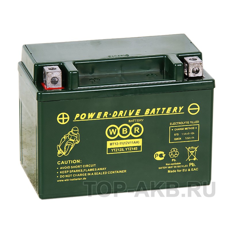 WBR MT12-11 AGM 11 Ач 230А прямая пол.(150x88x110) YTZ12S, YTZ14S
