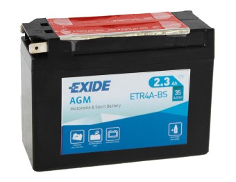 Exide AGM сухозаряж. ETR4A-BS 12V 2.3Ah 35A (113x48x85) обр. пол.