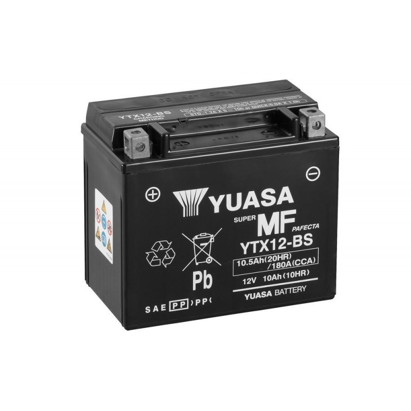 Yuasa YTX12-BS - 10 Ач 180А (151x88x131) прям. пол. AGM сухозаряж. Yuasa YTX12-BS - 10 Ач 180А (151x88x131) прям. пол. AGM сухозаряж.
