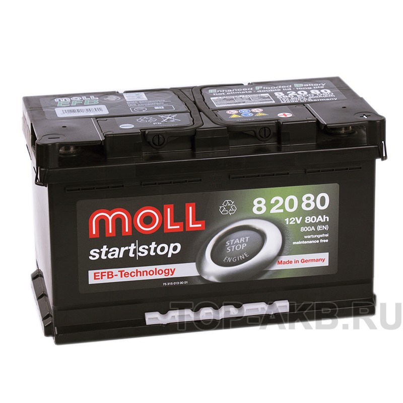Moll EFB 80R Start-Stop 800A 315x175x190 Moll EFB 80R Start-Stop 800A 315x175x190
