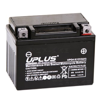 Uplus HPG4-3 12V 3Ah 60А обр. пол. (113x70x85) Nano GEL
